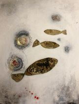 Abstrakte Kunst Glücksfische 8Cornelia Hauch