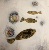Abstrakte Kunst Glücksfische 8Cornelia Hauch