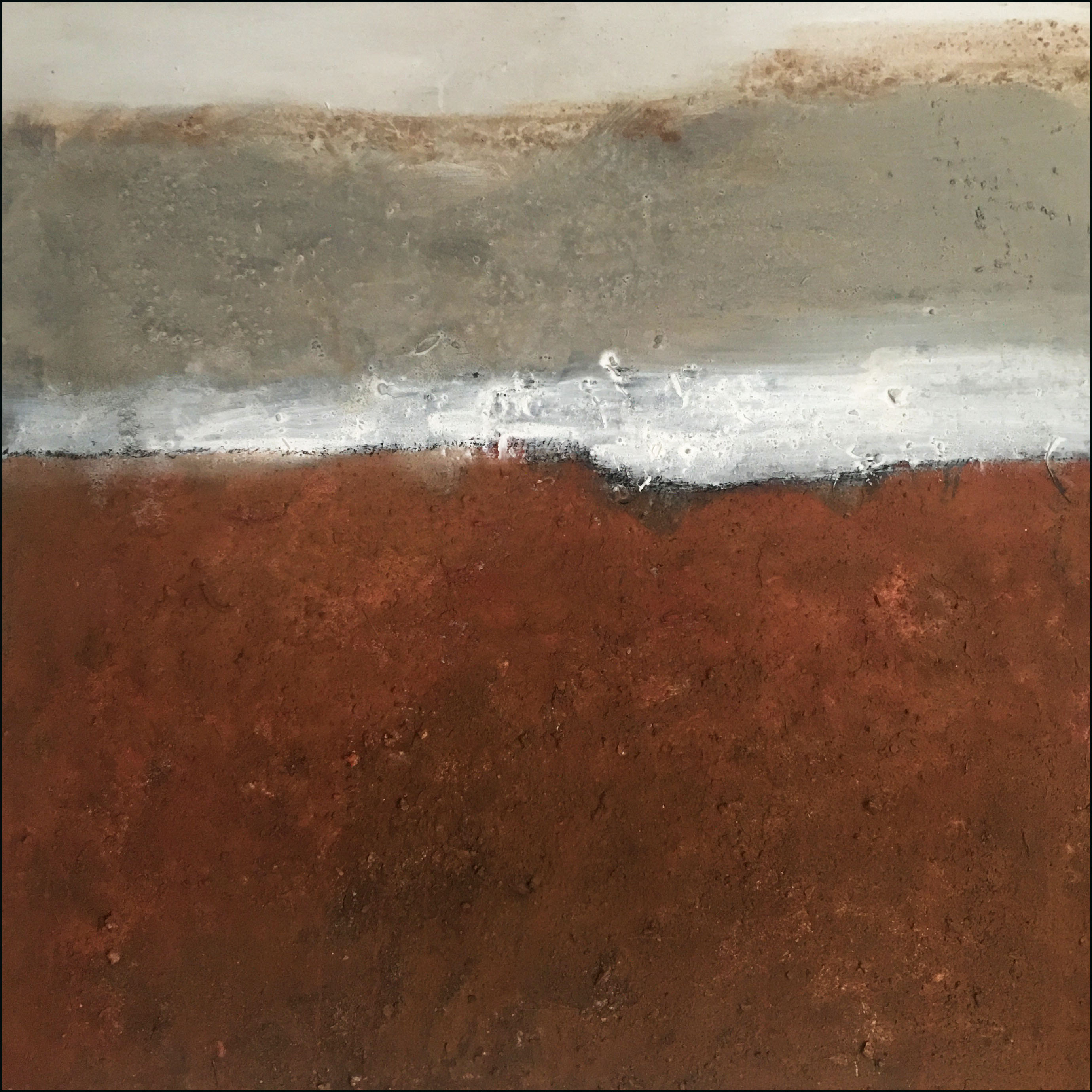 Kroatische Erde 120x120 Cornelia Hauch abstrakte Kunst
