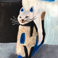 zeitgenössische Kunst Minibild Katze 3 Cornelia Hauch